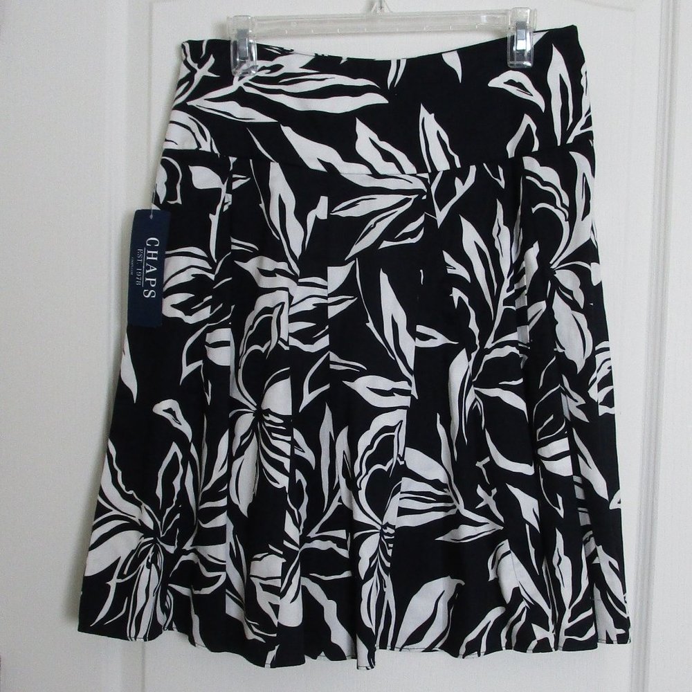 NWT printed stretch cotton skirt